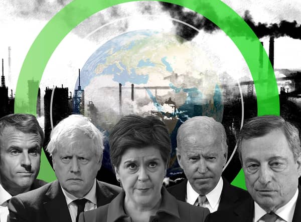 The COP26 climate change summit officially starts in Glasgow on Monday 1 November (graphic: Mark Hall)
