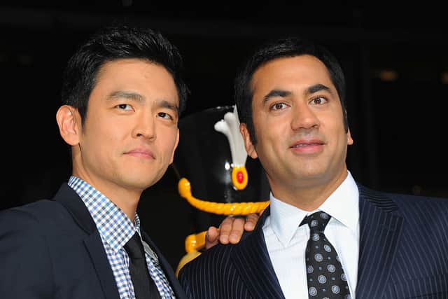 John Cho and Kal Penn arrive to the premiere of A Very Harold & Kumar 3D Christmas, 2011 (Photo: Alberto E. Rodriguez/Getty Images)