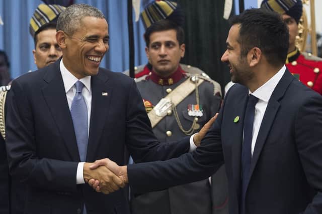 Barack Obama and Kal Penn before a State Dinner at Rashtrapati Bhawan (Photo: SAUL LOEB/AFP via Getty Images)