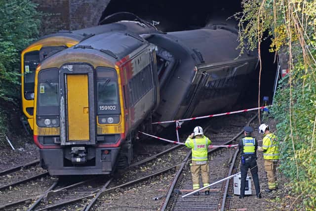 The trains were carrying around 100 passengers at the time of the crash in Salisbury on Halloween (image: PA)