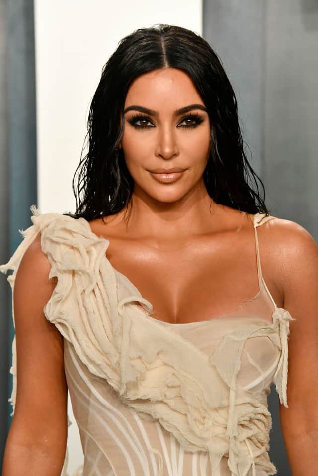 Kim Kardashian attending the 2020 Vanity Fair Oscar Party (Photo: Frazer Harrison/Getty Images)