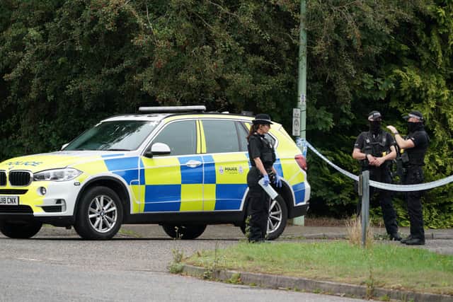 The scene of the shooting in Kesgrave.