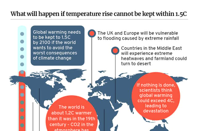 World leaders are under pressure to not let global temperatures rise by more than 1.5 degrees by 2100. 