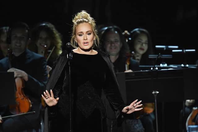 Adele performs onstage during The 59th GRAMMY Awards (Photo: Kevin Winter/Getty Images for NARAS)
