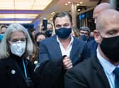 Leonardo DiCaprio attends the COP26 Climate Summit in Glasgow. (Credit: PA)
