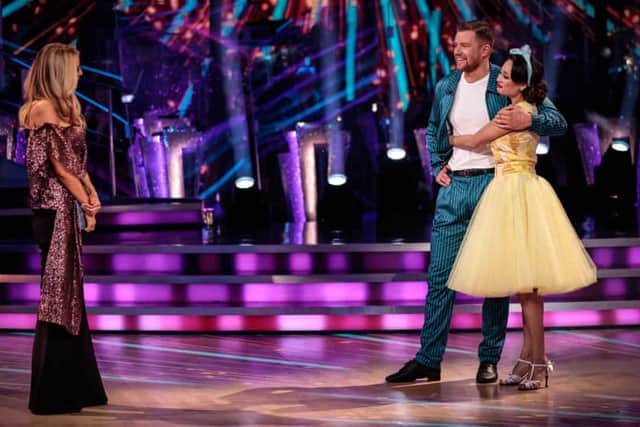 Adam told Tess Dally he had never pushed himself the way he did in Strictly (Picture: BBC One)