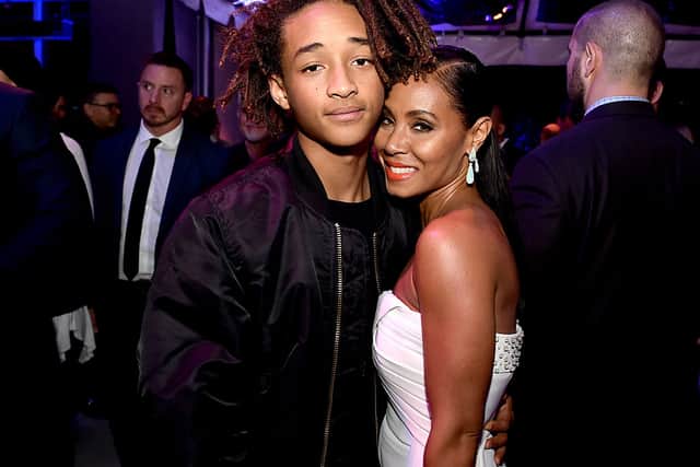 Jaden Smith and Jada Pinkett Smith posing at a Hollywood after party (Photo: Kevin Winter/Getty Images)
