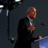 Barack Obama addressed delegate at the beginning of week two of the COP26 summit in Glasgow. (Credit: PA)