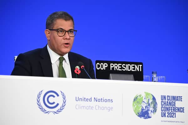 COP President Alok Sharma is expected present the COP26 agreement, despite criticisms that the draft uses “watered-down language” surrounding fossil fuels. (Credit: Getty)