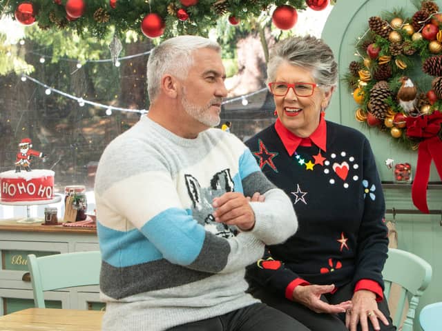 GBBO judges Prue Leith and Paul Hollywood will cast their eyes over two festive specials in 2021. (Pic: PA)