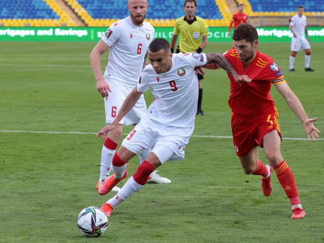 Belarus were no pushovers in the reverse fixture with Wales. (Photo by VLADIMIR KRAINOV/AFP via Getty Images)