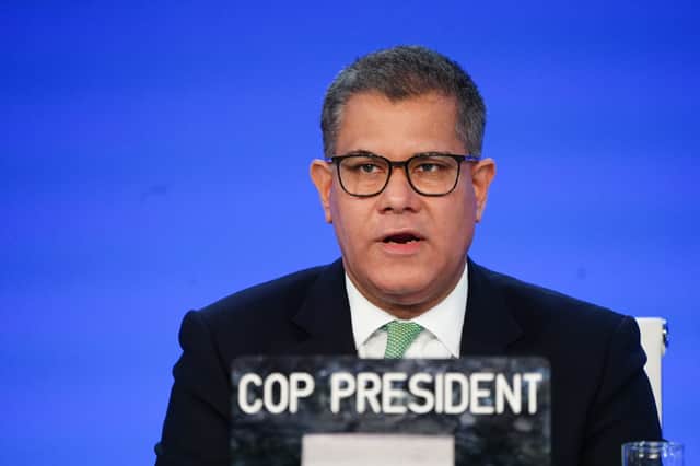 Alok Sharma, President of the Cop26 climate summit, speaks during an informal stock taking plenary session (Photo: PA)