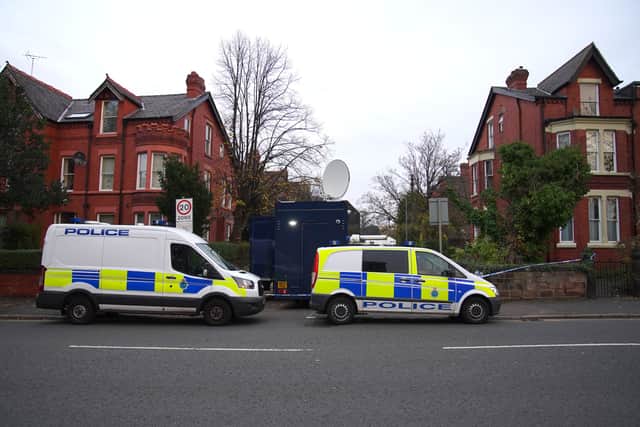 Four men - aged 29, 20, 26, and 21 - were detained in the Kensington area of the city and arrested under the Terrorism Act in connection with the incident (Photo: PA)