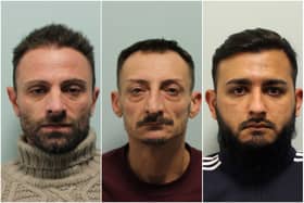 (L-R) Alessandro Donati, Alessandro Maltese, and Jugoslav Jovanovic, were jailed for the raids where £26million of goods were stolen.