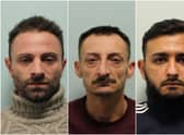 (L-R) Alessandro Donati, Alessandro Maltese, and Jugoslav Jovanovic, were jailed for the raids where £26million of goods were stolen.