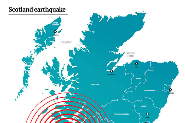 The earthquake had a magnitude of 3.1 (Graphic: JPIMedia/Mark Hall)
