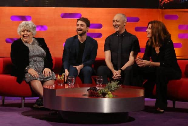 Miriam and Alan met up on the Graham Norton Show, prior to taking their trip across Scotland (Picture: BBC)