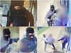 Shocking footage shows the terrifying moment Co-Op staff were robbed at knifepoint by armed thieves