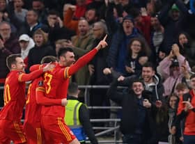Kieffer Moore scored another vital goal for Wales as they held the world’s best team. (Photo by PAUL ELLIS/AFP via Getty Images)