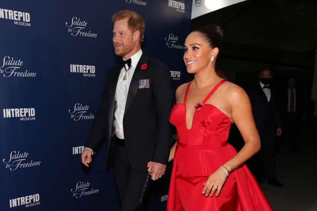 Prince Harry and Meghan attended the  2021 Salute To Freedom Gala earlier in November (Picture: Getty)