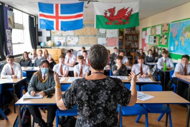 Pupils listen during a lesson in Cardiff, Wales (Photo: Matthew Horwood/Getty Images)
