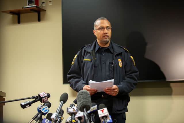 Police Chief Thompson speaks at a press conference (Photo: Jim Vondruska/Getty Images)