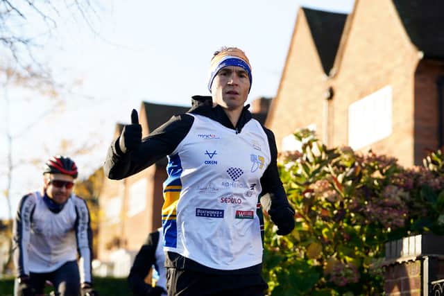 Kevin Sinfield at the very beginning of his 101 mile run (Photo: PA)