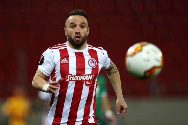 Valbuena was the subject of a blackmailing scandal. He plays for Greek side Olympiacos