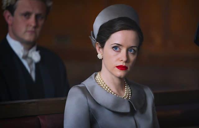 The Duchess of Argyll is played by Claire Foy (Picture: BBC)
