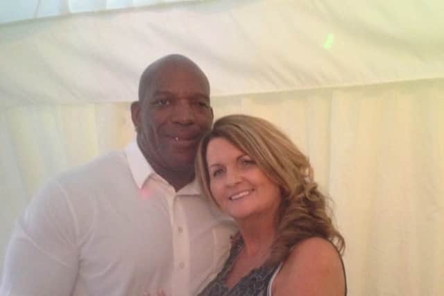 Tracey Patterson with husband Barrington.