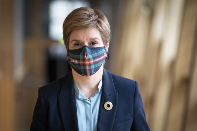 Nicola Sturgeon arrives at the main chamber to deliver a Covid-19 update statement on the Omicron variant in the Scottish Parliament (Photo: PA)