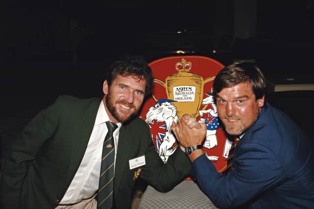 Mike Gatting, right, captained England’s 1986/87 series win in Australia