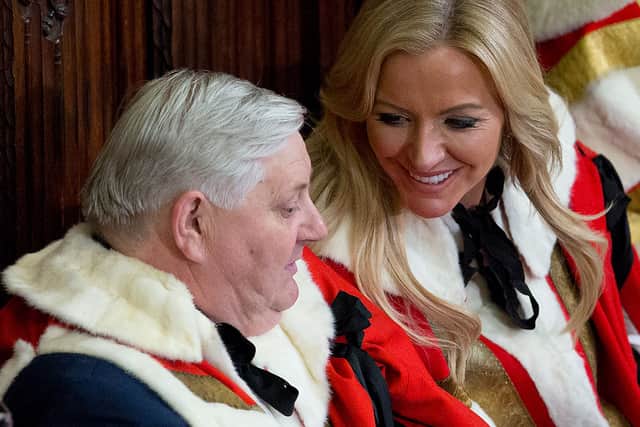 Michelle Mone  sitting with members of the House of Lords (Photo: Justin Tallis - WPA Pool/Getty Images)