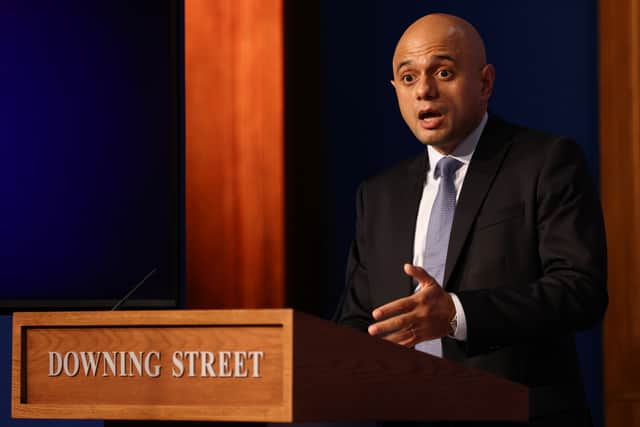 Health Secretary Sajid Javid insisted people could ‘snog who they wish’ this Christmas (image: Getty Images)