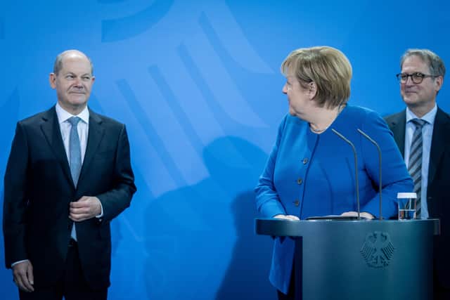 Merkel is to hand over the role to Scholz after her party’s defeat in the 2021 election 