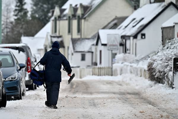 Storm Barra has already arrived in Scotland, with parts covered in snow and battling strong winds. (Credit: Getty)