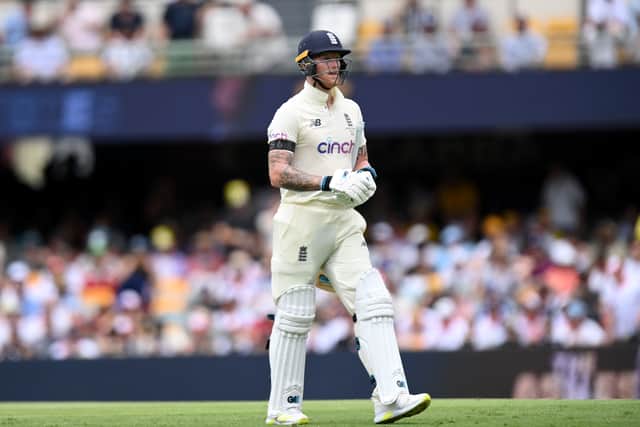 Ben Stokes was out after making 5 runs
