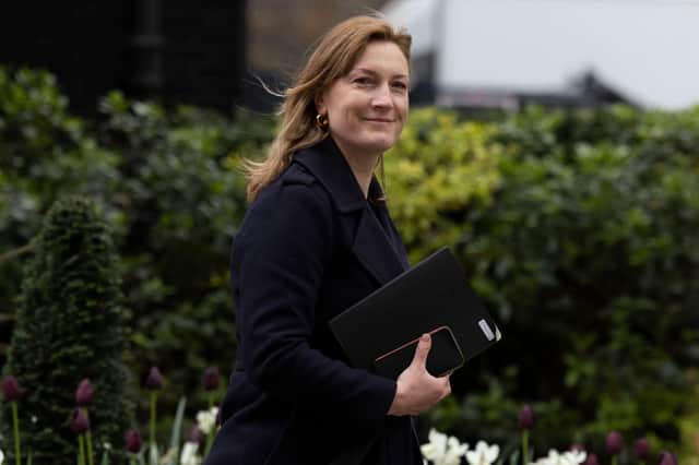 COP26 spokesperson Allegra Stratton walks down Downing Street (Photo: Dan Kitwood/Getty Images)