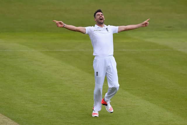 Anderson celebrates his 400th test wicket