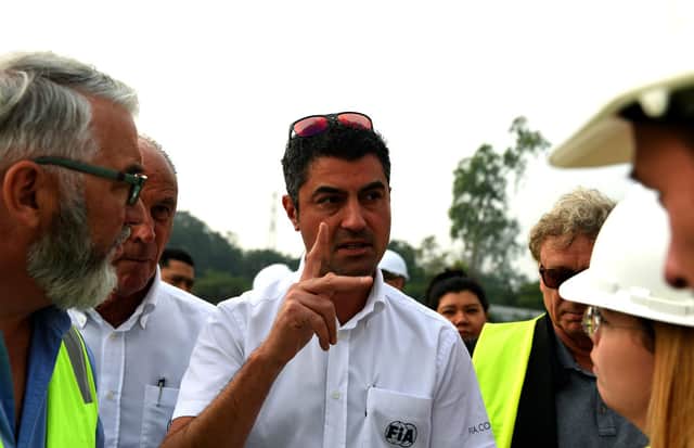 Formula One race director Michael Masi checks on the construction of the Formula One Grand Prix race track in Hanoi in December 2019 (Photo: NHAC NGUYEN/AFP via Getty Images)