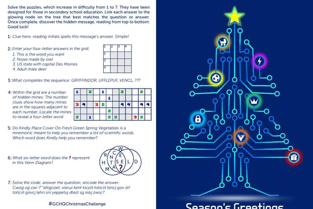 GCHQ Christmas Quiz: can you solve spy puzzle for 11-year-olds?