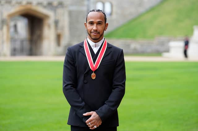 <p>Hamilton, 36, has now became Sir Lewis Hamilton</p>