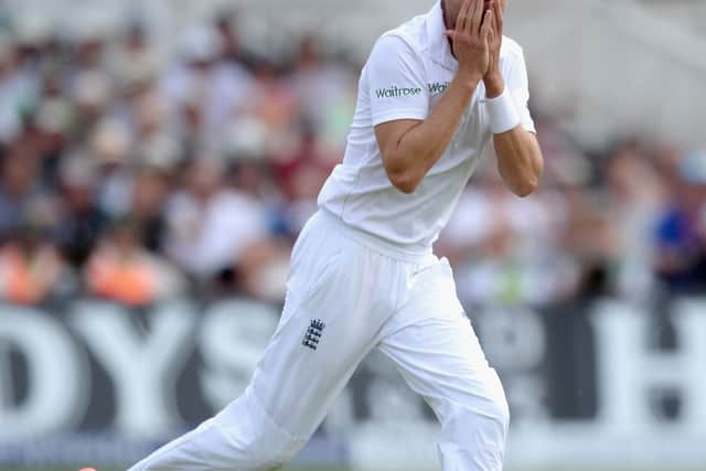 Stuart Broad of England celebrates dismissing Steven Smith of Australia during day two of the 4th Investec Ashes Test match between England and Australia at Trent Bridge on August 7, 2015 in Nottingham, United Kingdom.