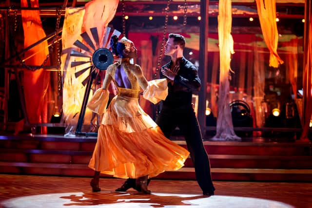 The BBC has confirmed that, after consulting medical professionals, Aj Odudu and partner Kai Widdrington have pulled out of the final of Strictly Come Dancing (Photo: PA/BBC)