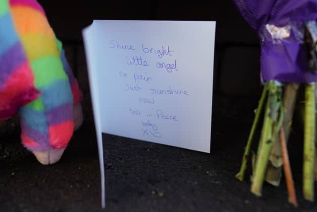 A tribute left outside the house in Doncaster (Photo: SWNS)