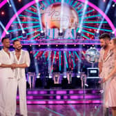 Rose Ayling-Ellis & Giovanni Pernice and John Whaite & Johannes Radebe both performed three dances before the winner was revealed (Photo: Guy Levy/BBC/PA)