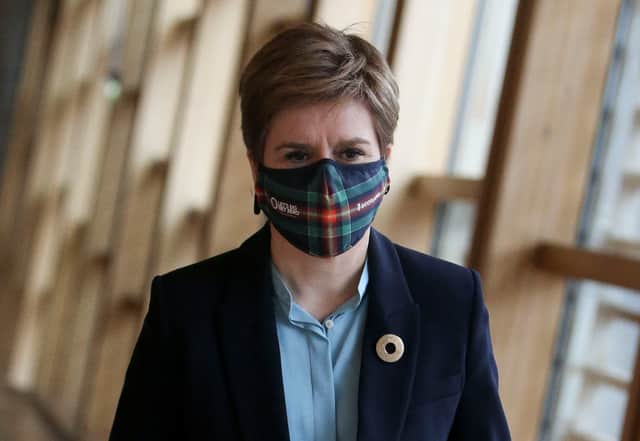 <p>Nicola Sturgeon will update Scots amid rising cases. (Credit: Getty)</p>