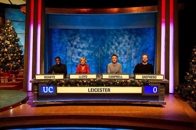 <p>Leicester will face off against Edinburgh in episode one of the University Challenge Christmas special. (Credit: BBC)</p>