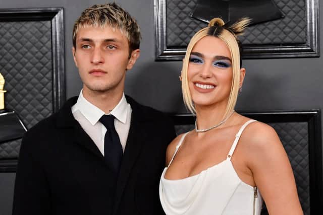 Anwar Hadid and Dua Lipa at the 62nd Annual GRAMMY Awards (Photo: Frazer Harrison/Getty Images for The Recording Academy)
