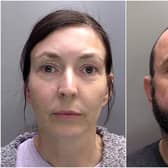 Police photos of Julie Morris and her partner David Morris